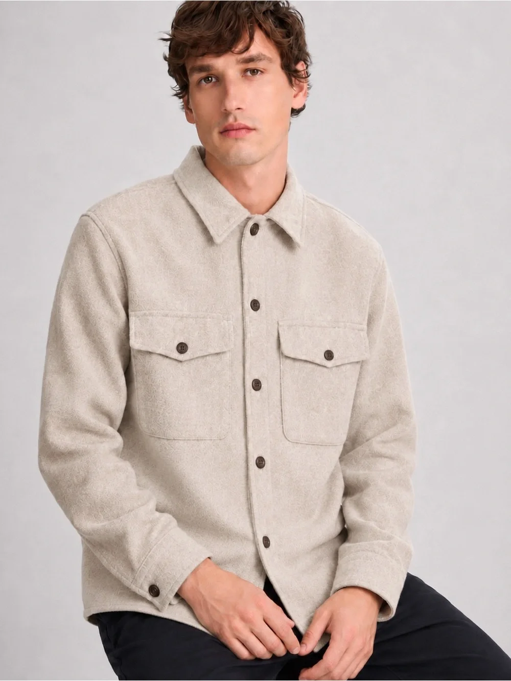 Abercrombie & Fitch Soft A&F Collection Cotton Blend Shirt Jacket Shacket Size L